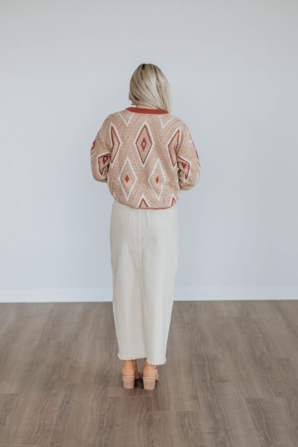 Joy Denim Skirt - Beige - Image 4