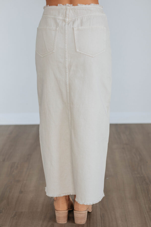 Joy Denim Skirt - Beige - Image 8