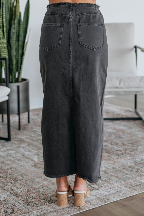 Joy Denim Skirt - Charcoal - Image 7