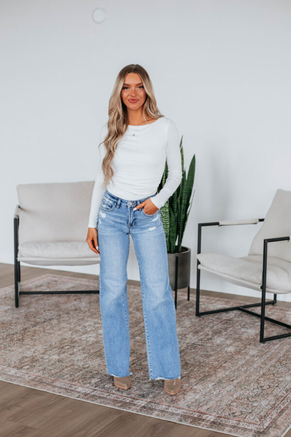 Karleigh Ruched Bodysuit - Ivory - Image 2