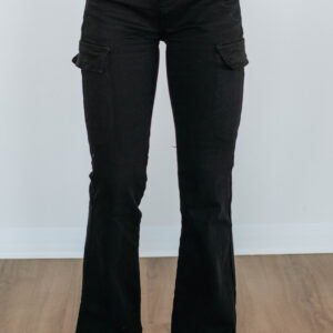 Kayley Risen Cargo Jeans - Black Wash