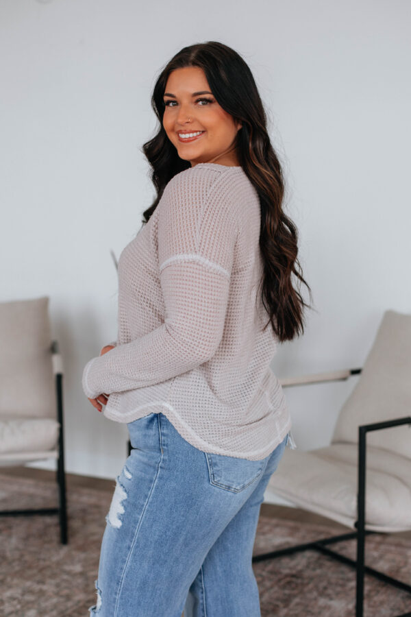 Korin Knit Top - Stone - Image 5