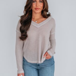 Korin Knit Top - Stone