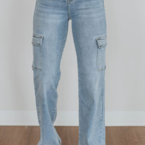Leigh Risen Cargo Jeans - Light Wash
