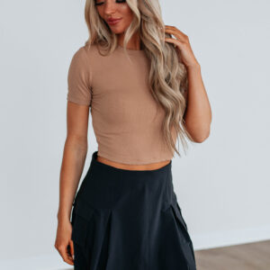 Lenna Ribbed Top - Toast