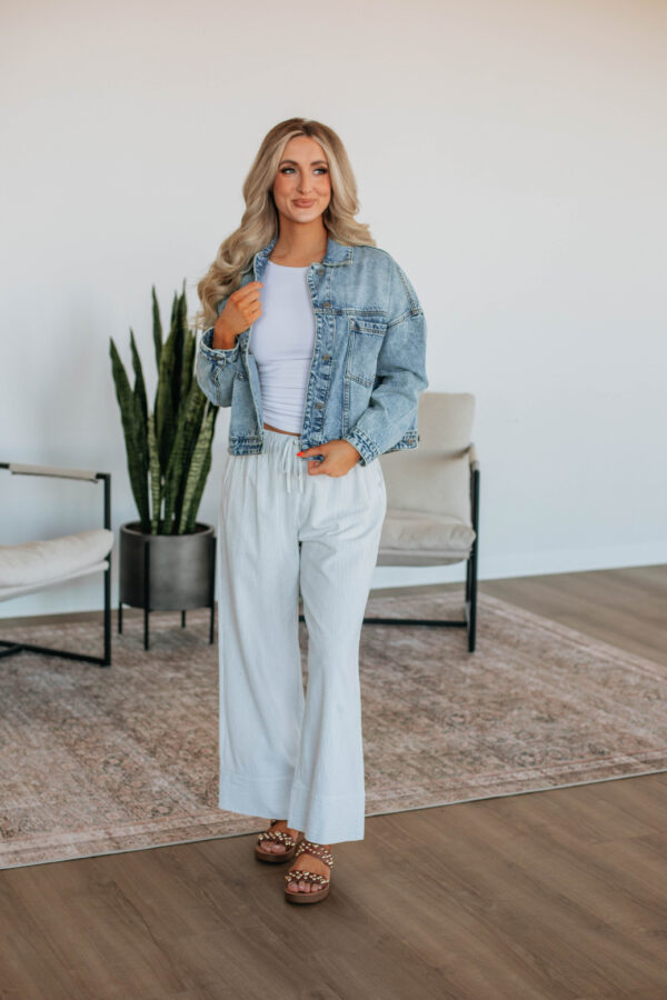 Luvan Striped Pants - Ivory Mix - Image 2