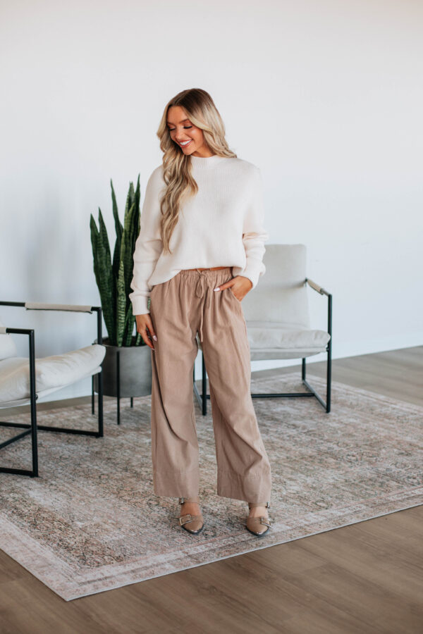 Luvan Striped Pants - Mocha Mix - Image 5