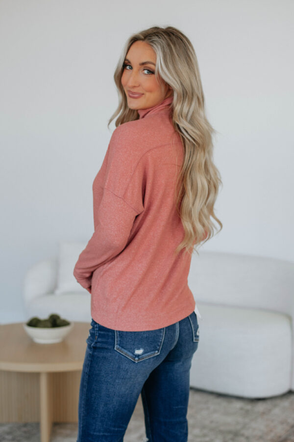 Marceline Long Sleeve Top - Salmon - Image 6