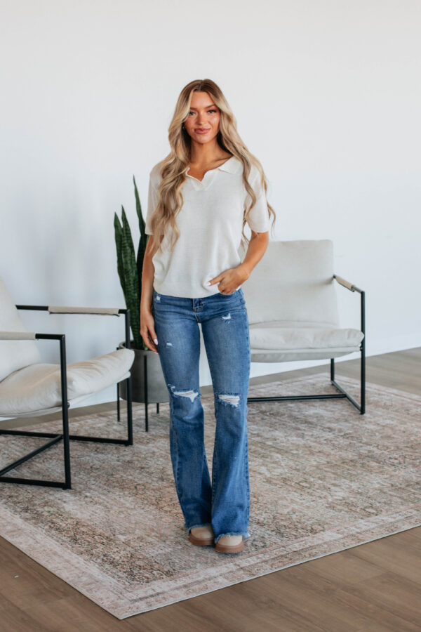 Mavie Knit Top - Cream - Image 2