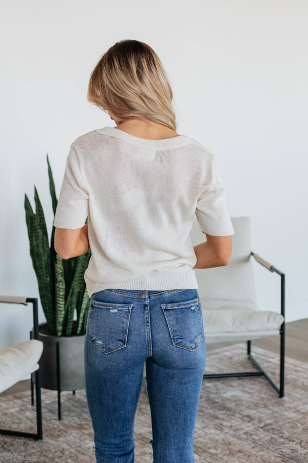Mavie Knit Top - Cream - Image 4