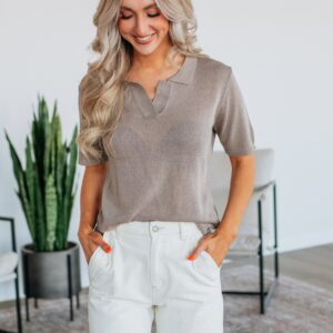 Mavie Knit Top - Latte