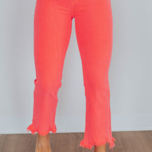 Neona Risen Jeans - Neon Coral