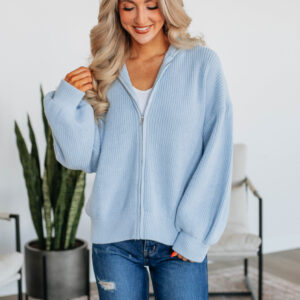 Nolyn Sweater Jacket - Baby Blue