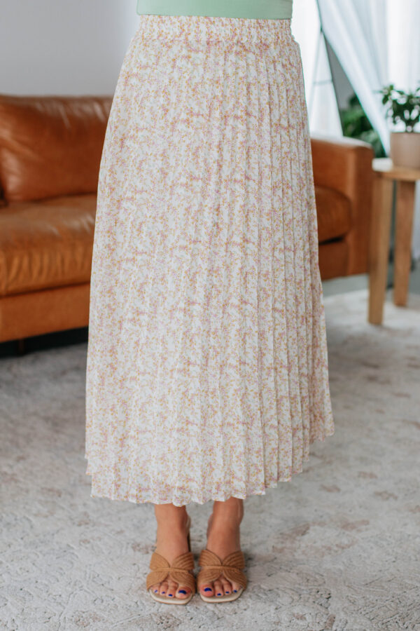 Orson Midi Skirt - Cream Mix - Image 2