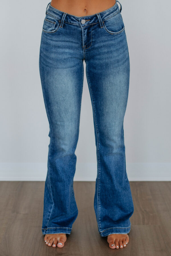 Palmer Risen Flare Jeans - Medium Wash - Image 3