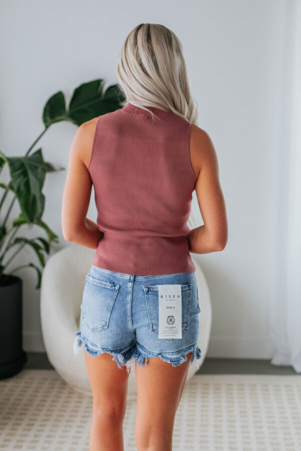 Powell Knit Tank - Dark Mauve - Image 4