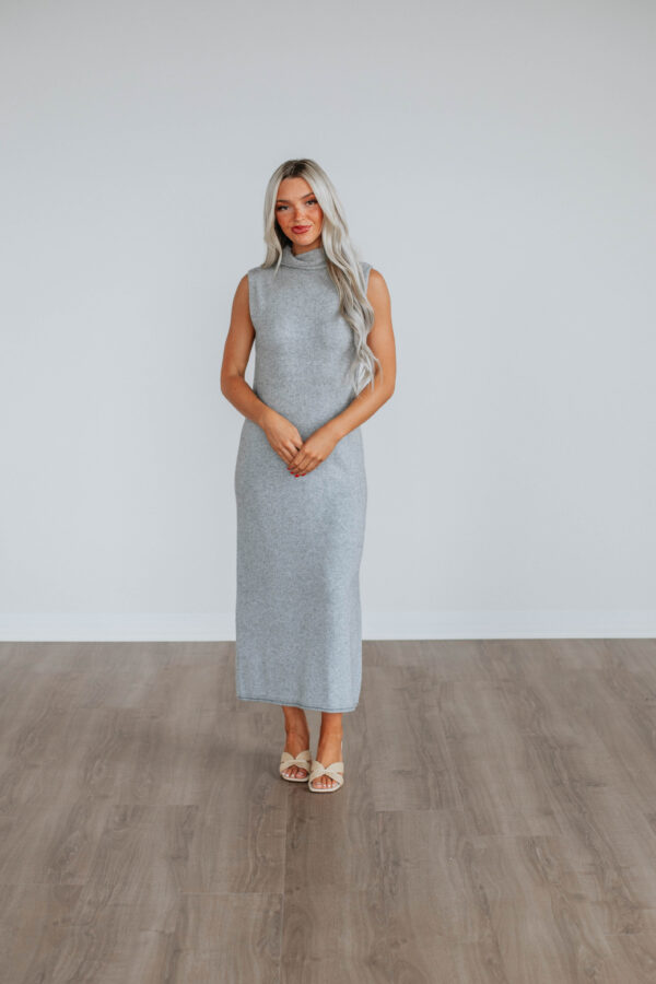 Roxanna Sweater Dress - Heather Grey - Image 3