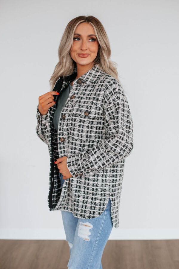 Setting New Standards Shacket - Black Mix - Image 2