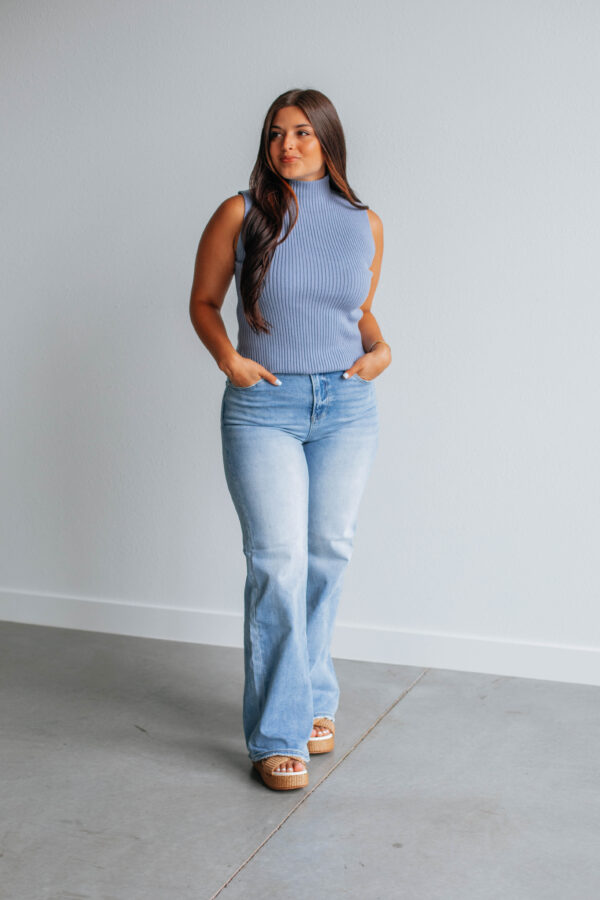 Sofi Knit Tank - Dusty Blue - Image 6