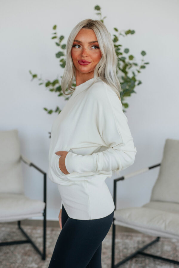 Stefani Dolman Top - Natural - Image 2
