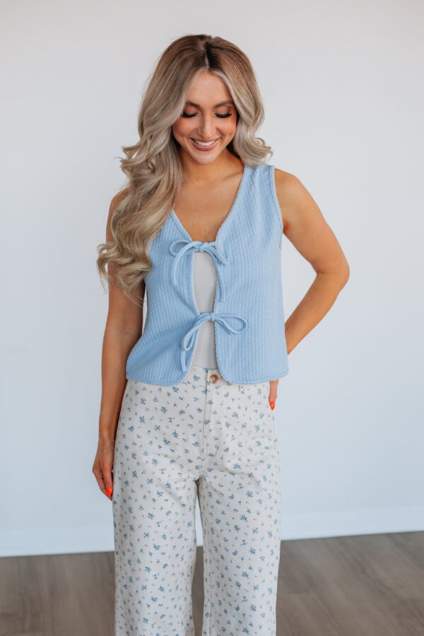 Taelor Vest Top - Sky Blue - Image 4