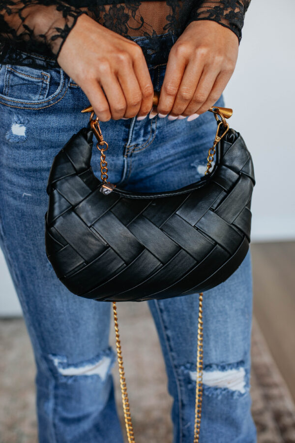 Talisha Woven Bag - Black - Image 2