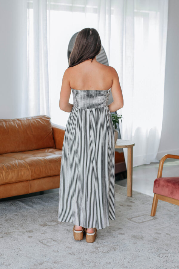 Tia Striped Dress - Ivory - Image 5
