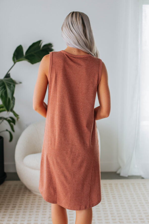 Wayne Knit Dress - Brick - Image 6