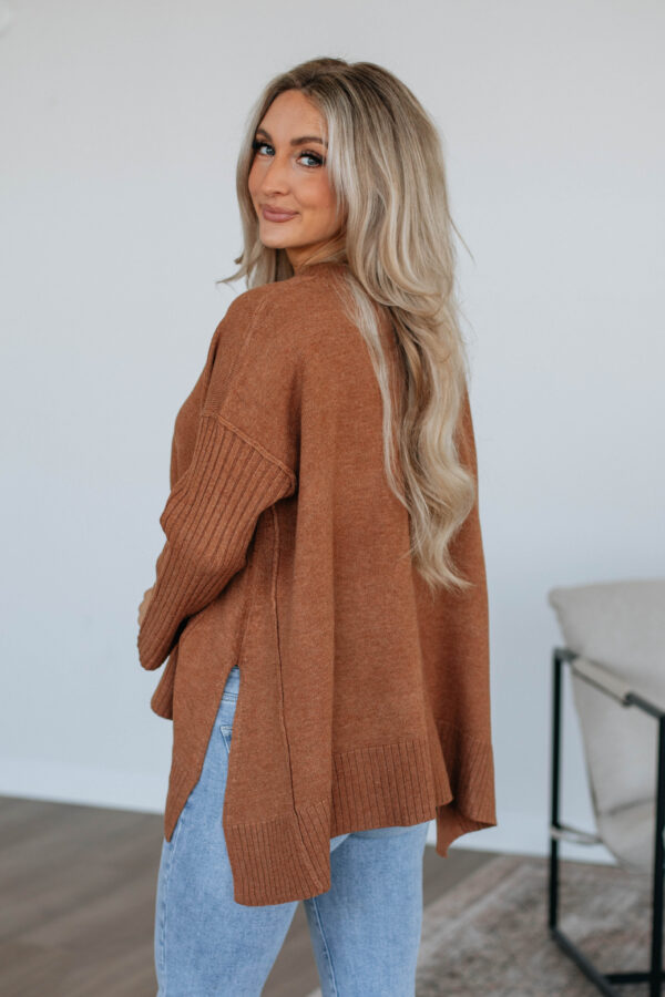 Wynston Oversized Sweater - Caramel - Image 4