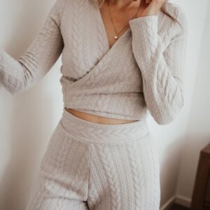 Alaska Long Sleeve Knit Wrap Top