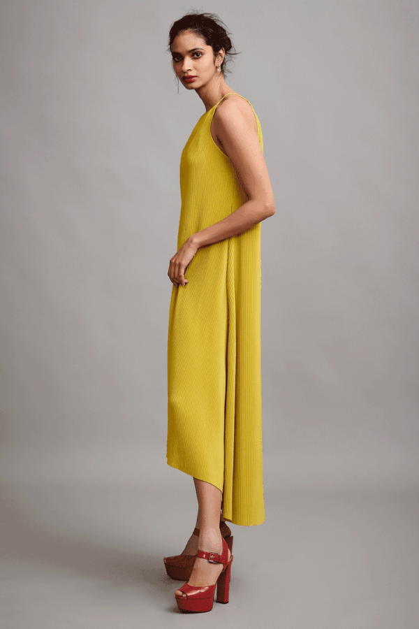 Pleated High Low Dress - Image 11