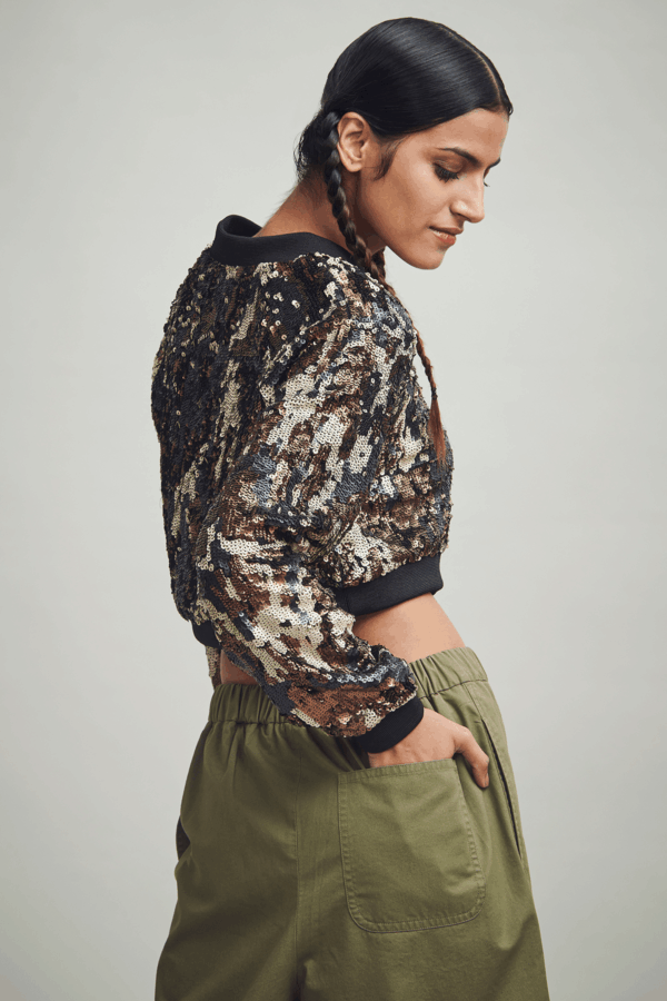 Sequin Camo Bomber - Image 4