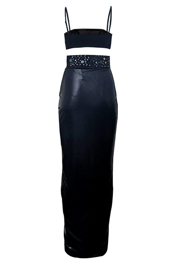 Mirror Embroidered Bralette and Skirt Set - Image 3
