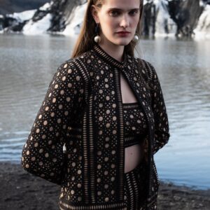 Caning Cutwork Bandeau and Jacket Set