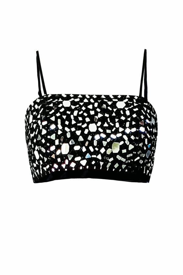 Mirror Embroidered Bandeau Bralette - Image 2