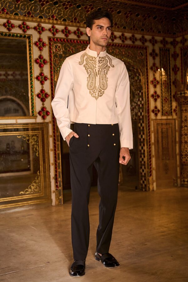 Embroidered Shirt & Sailor Pant Set