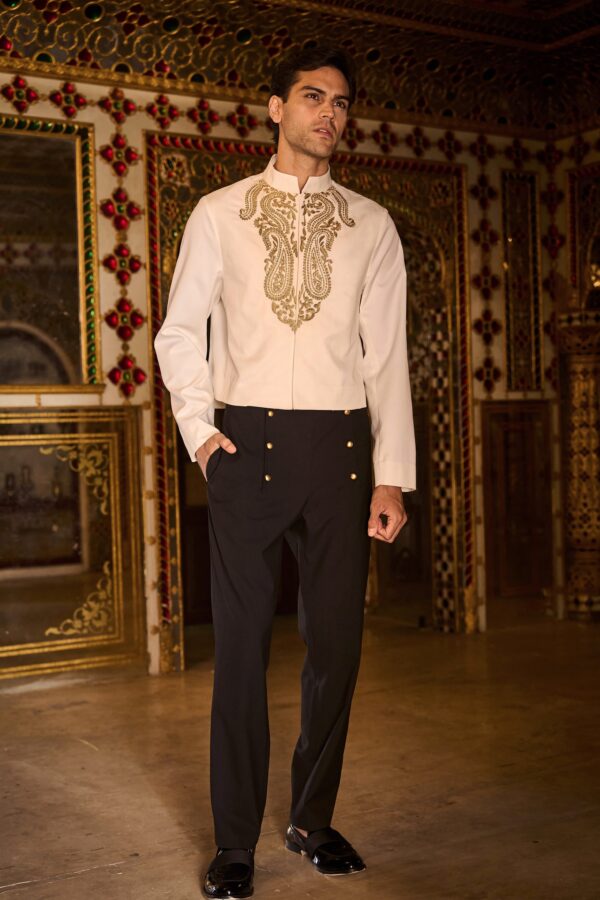 Embroidered Shirt & Sailor Pant Set - Image 3