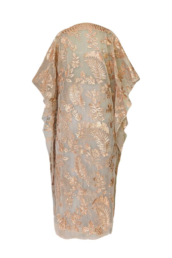 Metallic Badla Stitch Cape - Image 3