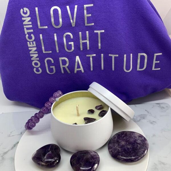 CONNECT | Crown Chakra Florals & Honey Aromatherapy Candle - Image 4