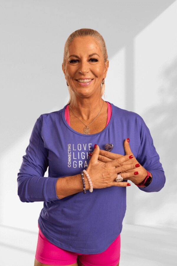 Connecting | Purple long sleeve activewear top for women - Image 2