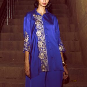 Asymmetric Embroidered Set