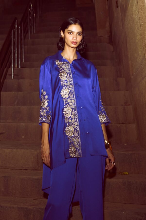 Asymmetric Embroidered Set