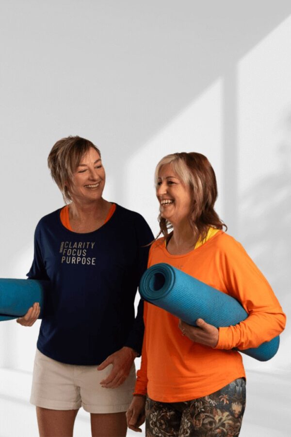 Creating | Orange long sleeve activewear top for women - Image 4