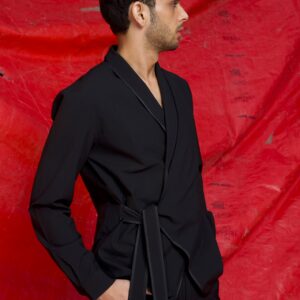 Side Tie Shirt Jacket