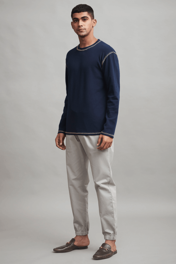 Blanket Stitch Sweat Tee - Image 6