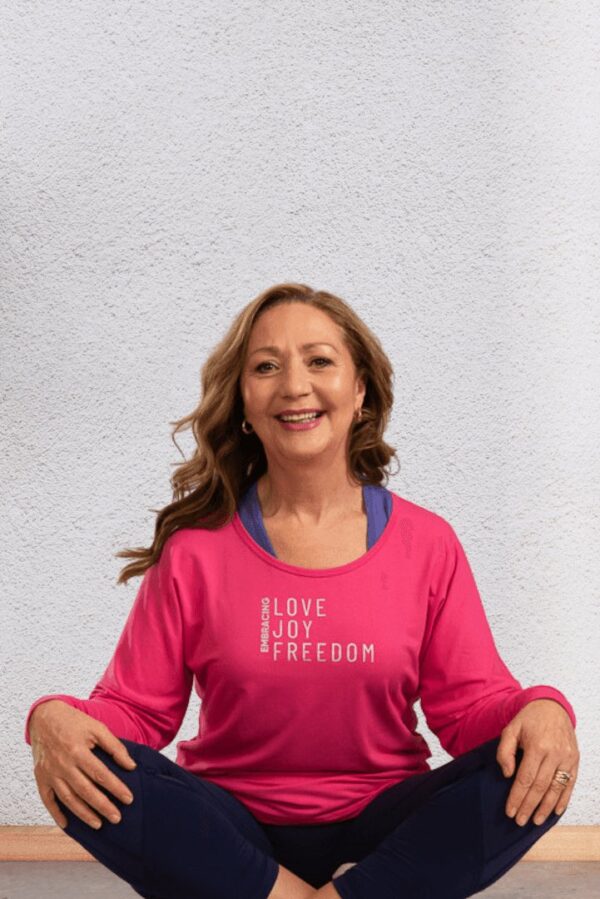Embracing | Pink long sleeve activewear top for women - Image 3