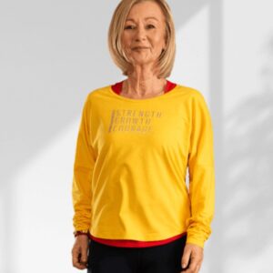 Empowering | Yellow long sleeve activewear top for women