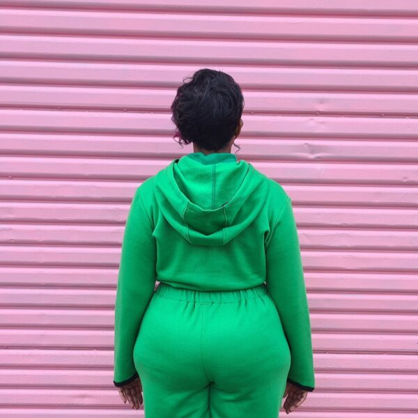 FIERCE PRIDE CROPPED HOODIE GREEN - Image 4