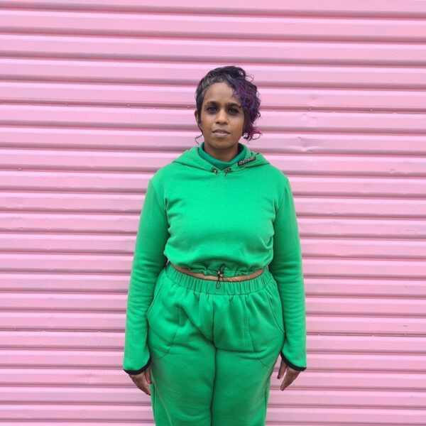 FIERCE PRIDE CROPPED HOODIE GREEN - Image 3