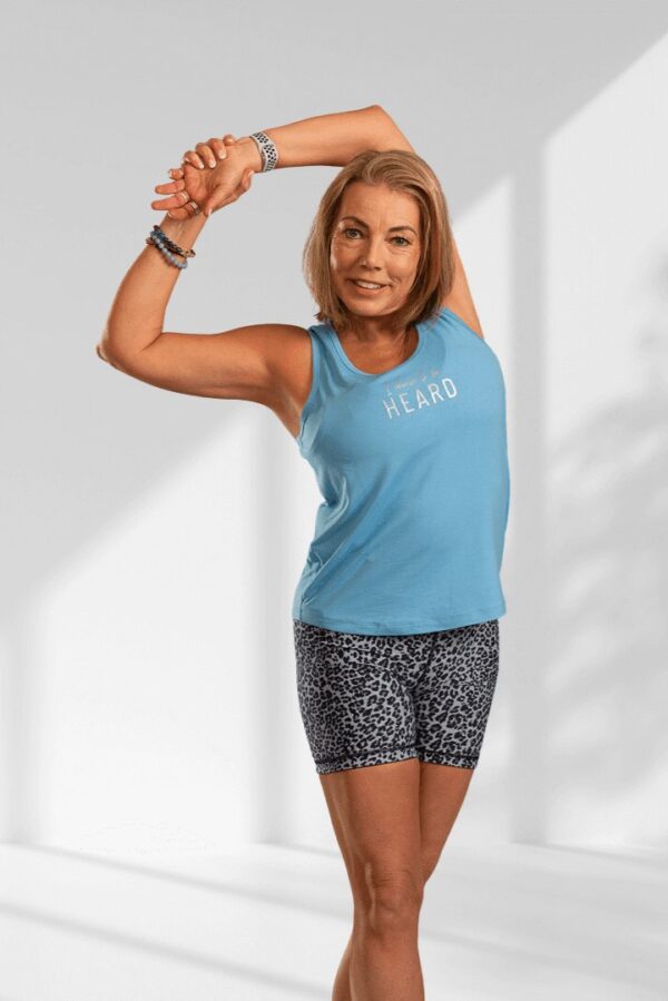 Heard | Pale blue sleeveless activewear top for women - Image 4